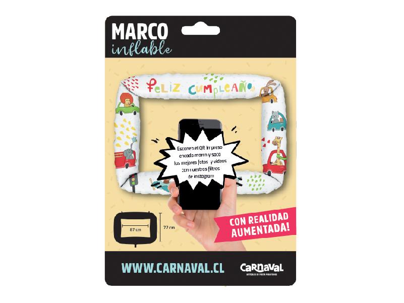 Marco Inflable Autos Blanco-Carnavalonline