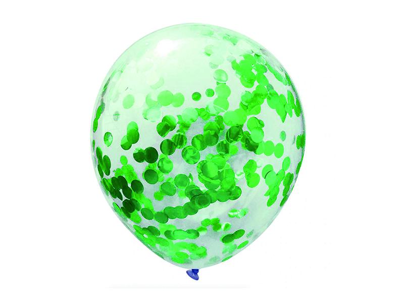 Globo 12 Confetti Verde X12 Uni