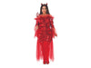 Disfraz bruja roja vestido brillante talla unica
