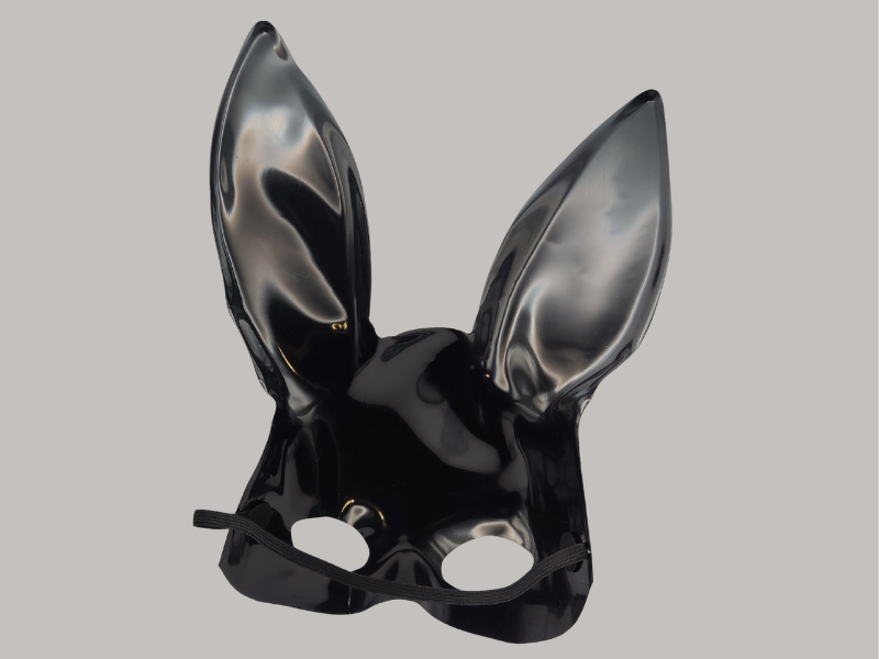 Máscara De Conejo Con Orejas XL - Negro