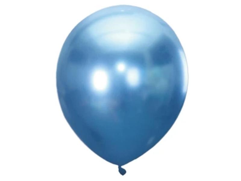 GLOBO METALIZADO 30 CM AZUL 5 PCS