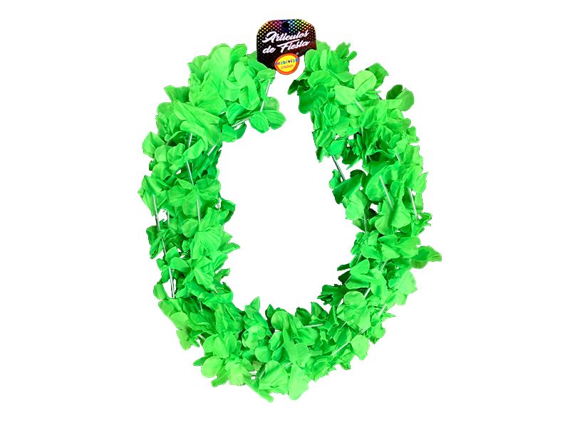 Collar Hawaiano Flores Fluor - 6 Unidades