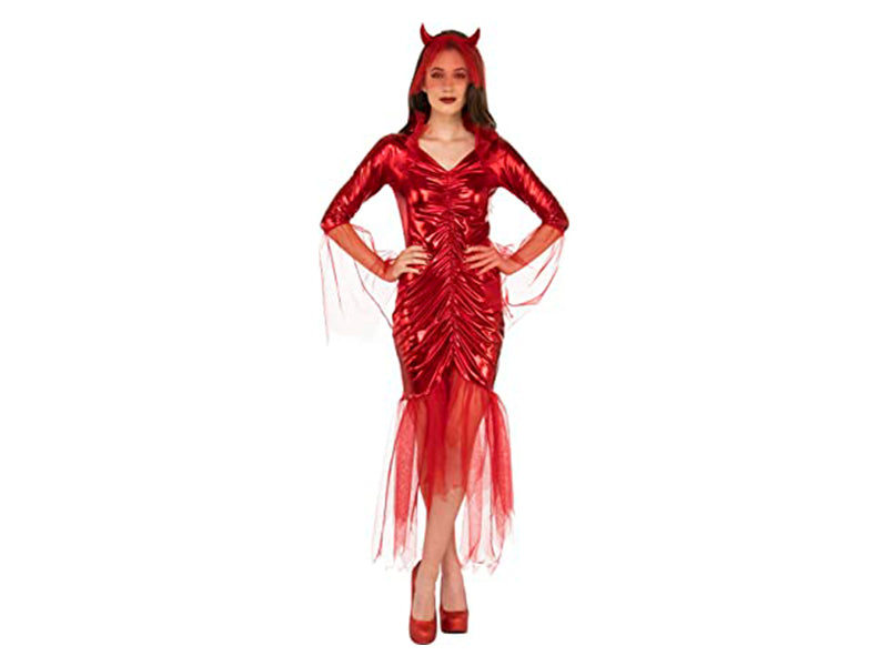 Disfraz Mujer De Novia Diabla Rojo - Talla Standard