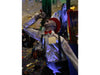 Animatronic de Halloween tragasables de circo de tamaño real, con espada sobre la boca, gorro y humita rojos