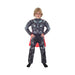 Disfraz de Thor deluxe para niño, traje enterizo gris con armadura estampada, pecho musculoso y capa roja