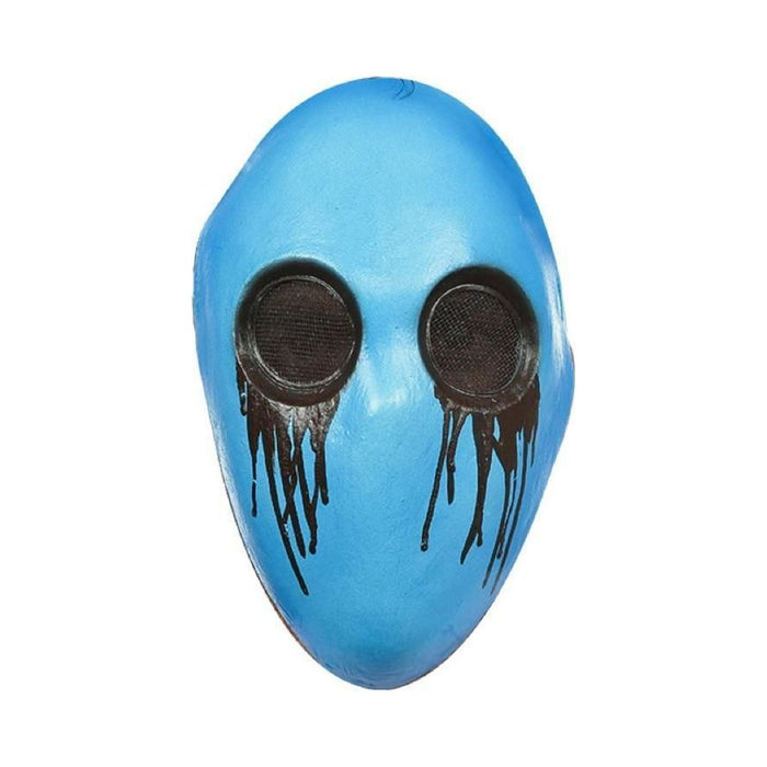 Máscara azul sin ojos Eyeless Jack con malla en los ojos y chorreado negro