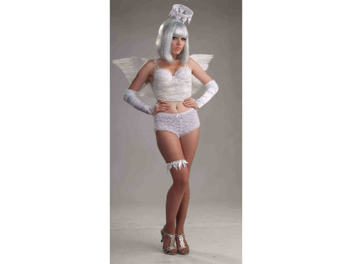 Pantaletas blancas de encaje con volantes para disfraz de ángel